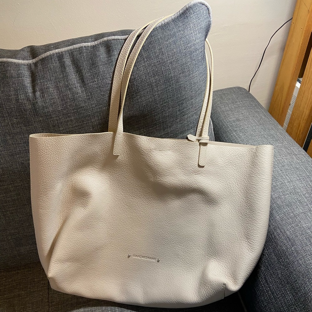 PRICE DROP! NWOT Lge. Grey Leather Tote